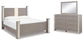 Surancha King Poster Bed with Mirrored Dresser at Towne & Country Furniture (AL) furniture, home furniture, home decor, sofa, bedding