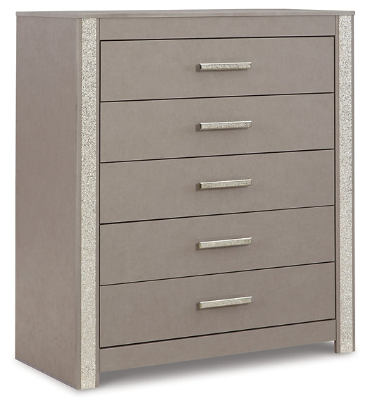 Surancha Queen Panel Bed with Mirrored Dresser and Chest at Towne & Country Furniture (AL) furniture, home furniture, home decor, sofa, bedding
