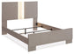 Surancha Queen Panel Bed with Mirrored Dresser and Chest at Towne & Country Furniture (AL) furniture, home furniture, home decor, sofa, bedding