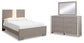 Surancha Queen Panel Bed with Mirrored Dresser at Towne & Country Furniture (AL) furniture, home furniture, home decor, sofa, bedding