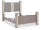 Surancha Queen Poster Bed with Mirrored Dresser, Chest and 2 Nightstands at Towne & Country Furniture (AL) furniture, home furniture, home decor, sofa, bedding