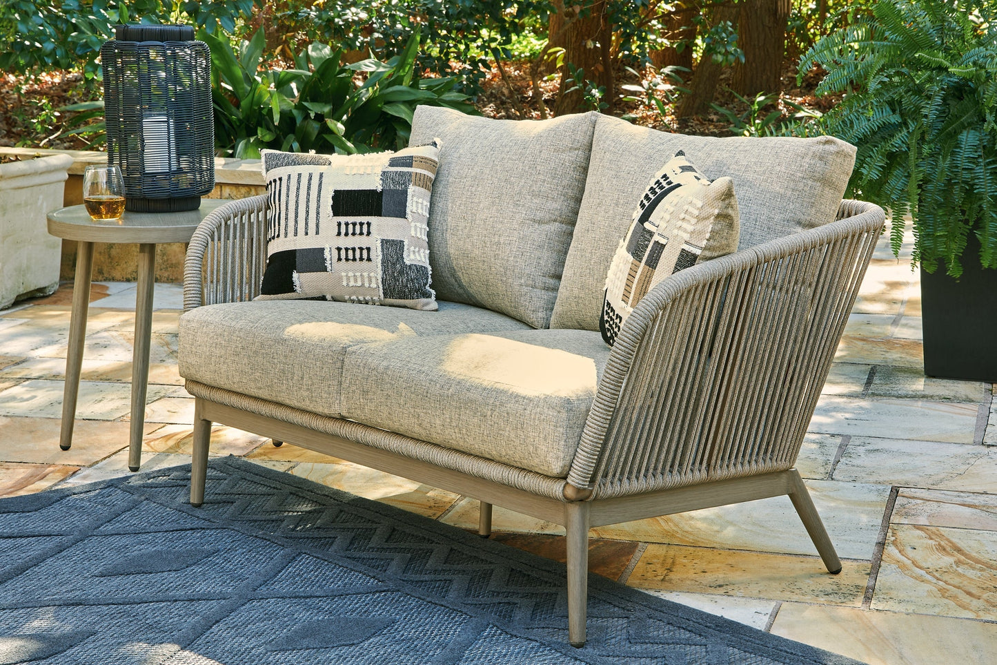 Swiss Valley Outdoor Sofa and Loveseat with 2 Lounge Chairs at Towne & Country Furniture (AL) furniture, home furniture, home decor, sofa, bedding