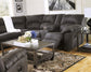 Tambo 2-Piece Reclining Sectional at Towne & Country Furniture (AL) furniture, home furniture, home decor, sofa, bedding