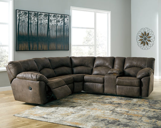 Tambo 2-Piece Reclining Sectional at Towne & Country Furniture (AL) furniture, home furniture, home decor, sofa, bedding