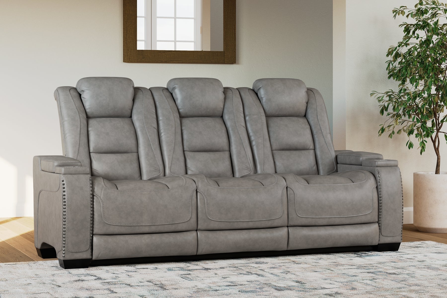 The Man-Den PWR REC Sofa with ADJ Headrest at Towne & Country Furniture (AL) furniture, home furniture, home decor, sofa, bedding