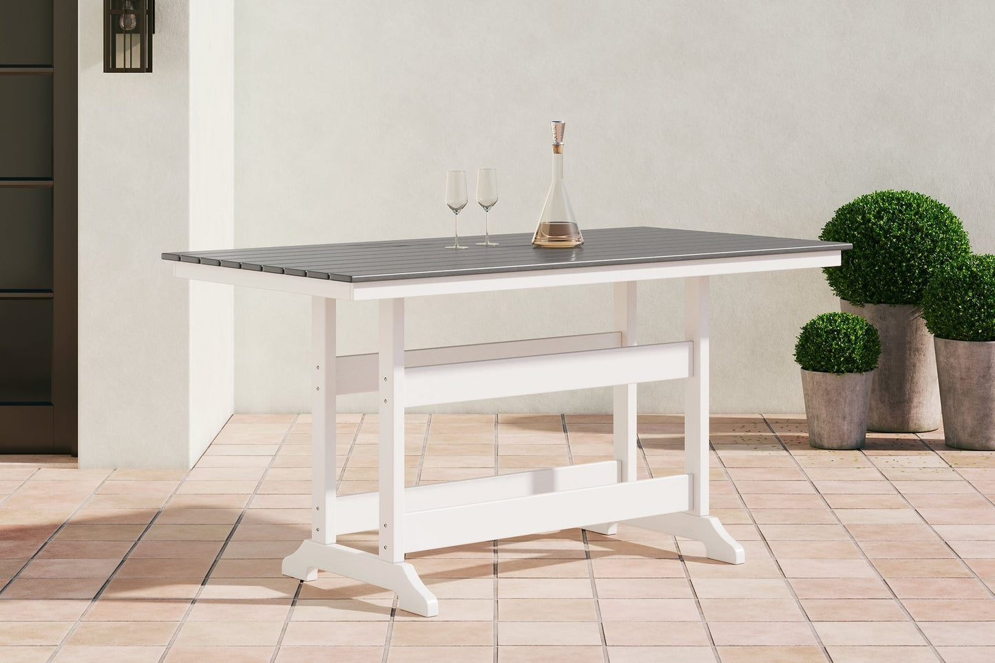 Transville RECT COUNTER TABLE W/UMB OPT at Towne & Country Furniture (AL) furniture, home furniture, home decor, sofa, bedding