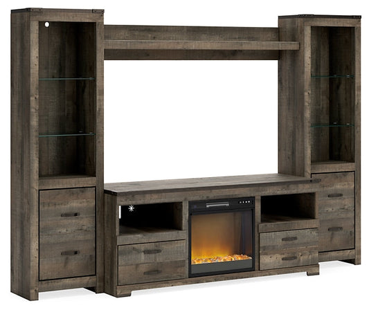 Trinell 4-Piece Entertainment Center with Electric Fireplace at Towne & Country Furniture (AL) furniture, home furniture, home decor, sofa, bedding