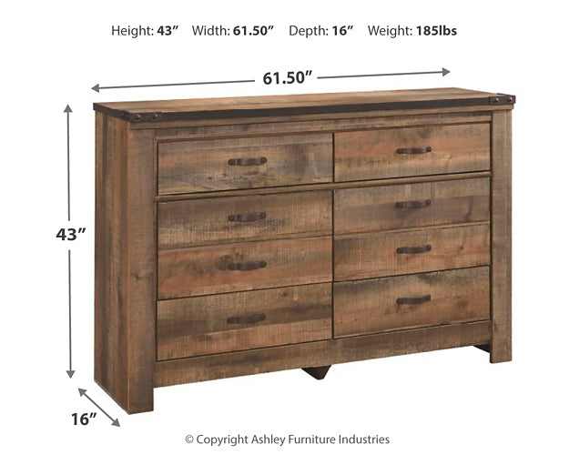 Trinell Six Drawer Dresser at Towne & Country Furniture (AL) furniture, home furniture, home decor, sofa, bedding