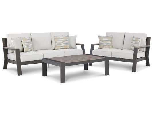 Tropicava Outdoor Sofa and Loveseat with Coffee Table at Towne & Country Furniture (AL) furniture, home furniture, home decor, sofa, bedding