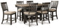 Tyler Creek Counter Height Dining Table and 6 Barstools at Towne & Country Furniture (AL) furniture, home furniture, home decor, sofa, bedding