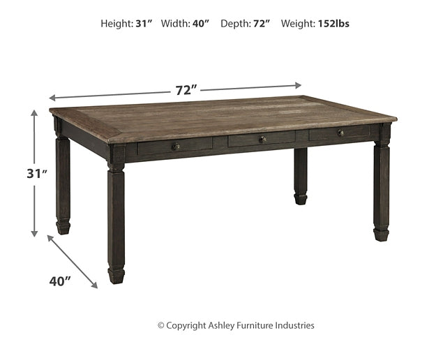 Tyler Creek Rectangular Dining Room Table at Towne & Country Furniture (AL) furniture, home furniture, home decor, sofa, bedding