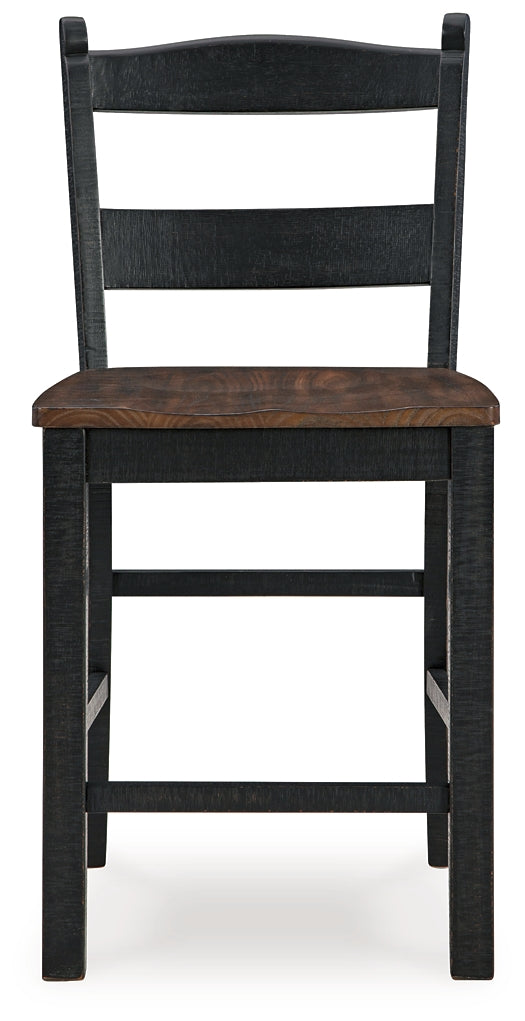 Valebeck Counter Height Dining Table and 4 Barstools with Storage at Towne & Country Furniture (AL) furniture, home furniture, home decor, sofa, bedding
