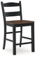 Valebeck Counter Height Dining Table and 4 Barstools with Storage at Towne & Country Furniture (AL) furniture, home furniture, home decor, sofa, bedding