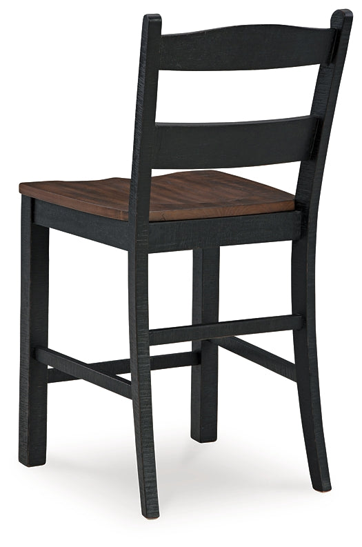Valebeck Counter Height Dining Table and 4 Barstools with Storage at Towne & Country Furniture (AL) furniture, home furniture, home decor, sofa, bedding