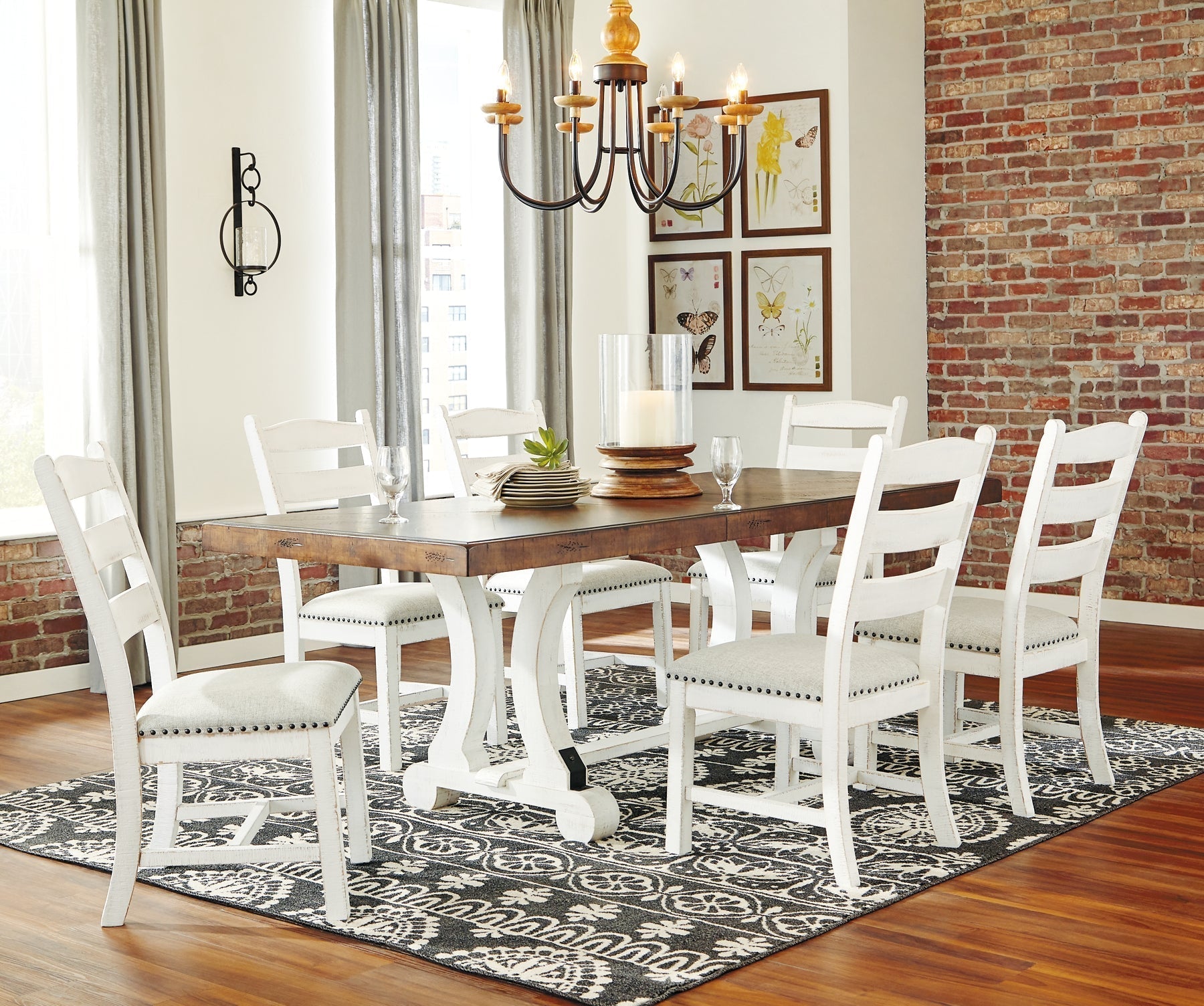 Valebeck Dining Table and 6 Chairs at Towne & Country Furniture (AL) furniture, home furniture, home decor, sofa, bedding