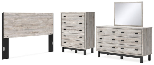 Vessalli King Panel Headboard with Mirrored Dresser and Chest at Towne & Country Furniture (AL) furniture, home furniture, home decor, sofa, bedding