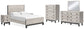Vessalli Queen Panel Bed with Mirrored Dresser, Chest and 2 Nightstands at Towne & Country Furniture (AL) furniture, home furniture, home decor, sofa, bedding