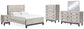 Vessalli Queen Panel Bed with Mirrored Dresser, Chest and Nightstand at Towne & Country Furniture (AL) furniture, home furniture, home decor, sofa, bedding