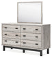 Vessalli Queen Panel Bed with Mirrored Dresser and 2 Nightstands at Towne & Country Furniture (AL) furniture, home furniture, home decor, sofa, bedding