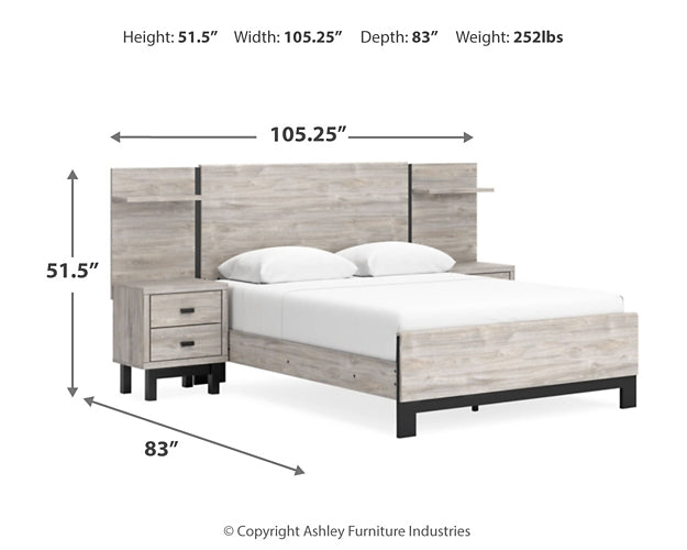 Vessalli Queen Panel Bed with Mirrored Dresser and Chest at Towne & Country Furniture (AL) furniture, home furniture, home decor, sofa, bedding