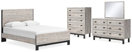 Vessalli Queen Panel Bed with Mirrored Dresser and Chest at Towne & Country Furniture (AL) furniture, home furniture, home decor, sofa, bedding