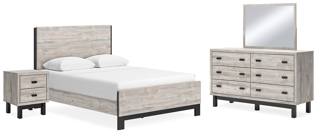 Vessalli Queen Panel Bed with Mirrored Dresser and Nightstand at Towne & Country Furniture (AL) furniture, home furniture, home decor, sofa, bedding