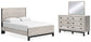 Vessalli Queen Panel Bed with Mirrored Dresser at Towne & Country Furniture (AL) furniture, home furniture, home decor, sofa, bedding