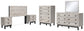 Vessalli Queen Panel Headboard with Mirrored Dresser, Chest and 2 Nightstands at Towne & Country Furniture (AL) furniture, home furniture, home decor, sofa, bedding