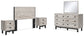 Vessalli Queen Panel Headboard with Mirrored Dresser and 2 Nightstands at Towne & Country Furniture (AL) furniture, home furniture, home decor, sofa, bedding