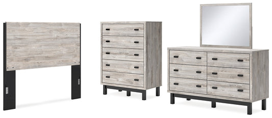 Vessalli Queen Panel Headboard with Mirrored Dresser and Chest at Towne & Country Furniture (AL) furniture, home furniture, home decor, sofa, bedding