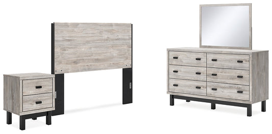 Vessalli Queen Panel Headboard with Mirrored Dresser and Nightstand at Towne & Country Furniture (AL) furniture, home furniture, home decor, sofa, bedding