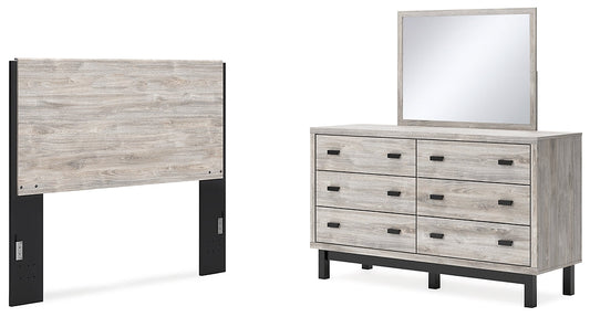 Vessalli Queen Panel Headboard with Mirrored Dresser at Towne & Country Furniture (AL) furniture, home furniture, home decor, sofa, bedding