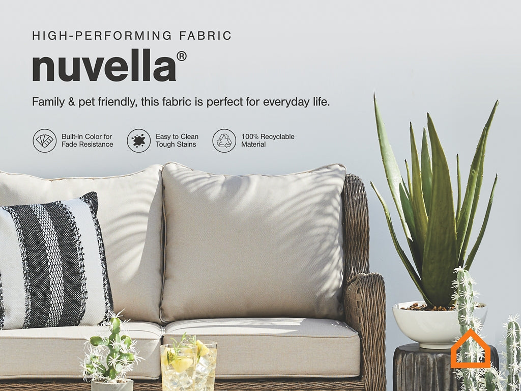 Visola Outdoor Sofa and Loveseat at Towne & Country Furniture (AL) furniture, home furniture, home decor, sofa, bedding