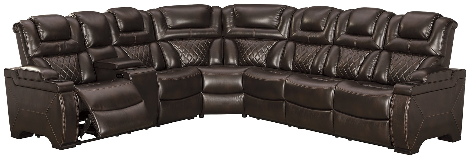 Warnerton 3-Piece Power Reclining Sectional at Towne & Country Furniture (AL) furniture, home furniture, home decor, sofa, bedding