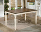 Whitesburg Dining Table and 4 Chairs at Towne & Country Furniture (AL) furniture, home furniture, home decor, sofa, bedding