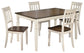 Whitesburg Dining Table and 4 Chairs at Towne & Country Furniture (AL) furniture, home furniture, home decor, sofa, bedding