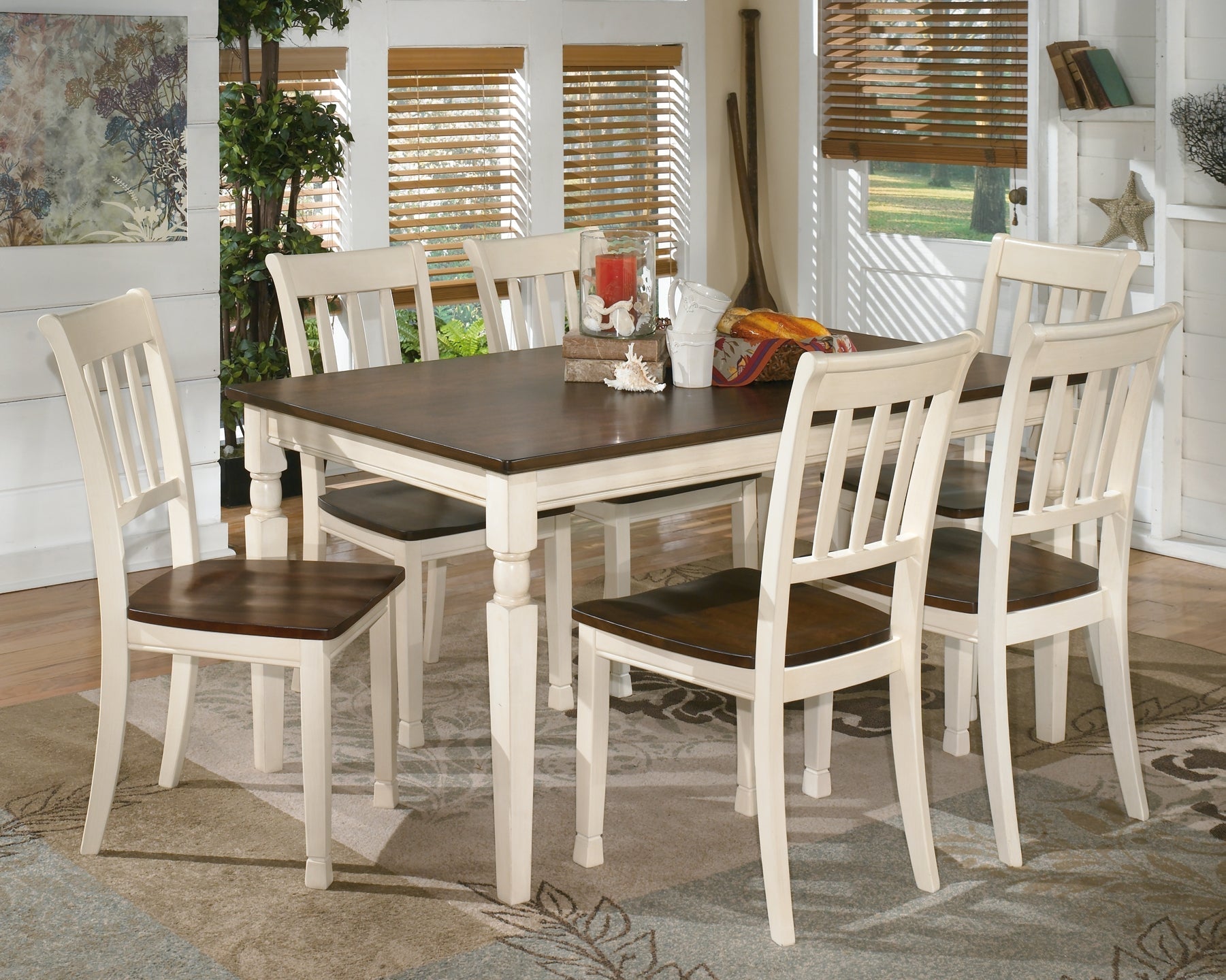 Whitesburg Dining Table and 6 Chairs at Towne & Country Furniture (AL) furniture, home furniture, home decor, sofa, bedding