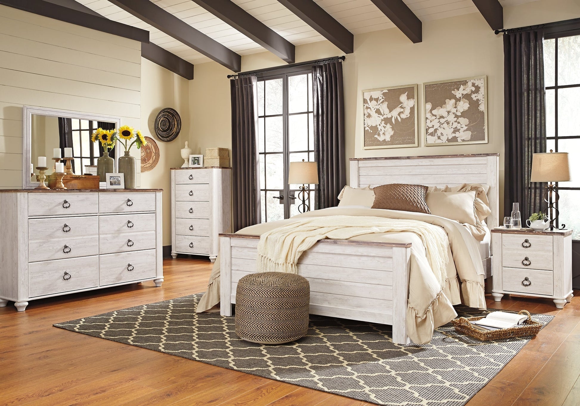 Willowton Dresser and Mirror at Towne & Country Furniture (AL) furniture, home furniture, home decor, sofa, bedding