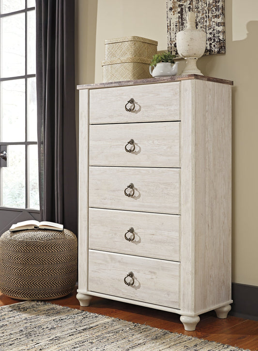 Willowton Five Drawer Chest at Towne & Country Furniture (AL) furniture, home furniture, home decor, sofa, bedding