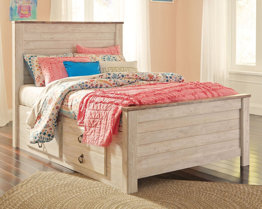 Willowton  Panel Bed With 2 Storage Drawers at Towne & Country Furniture (AL) furniture, home furniture, home decor, sofa, bedding