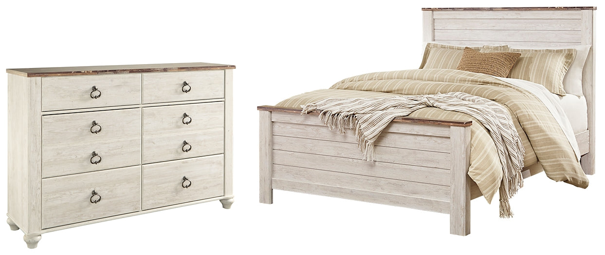 Willowton  Panel Bed With Dresser at Towne & Country Furniture (AL) furniture, home furniture, home decor, sofa, bedding