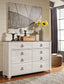 Willowton Six Drawer Dresser at Towne & Country Furniture (AL) furniture, home furniture, home decor, sofa, bedding