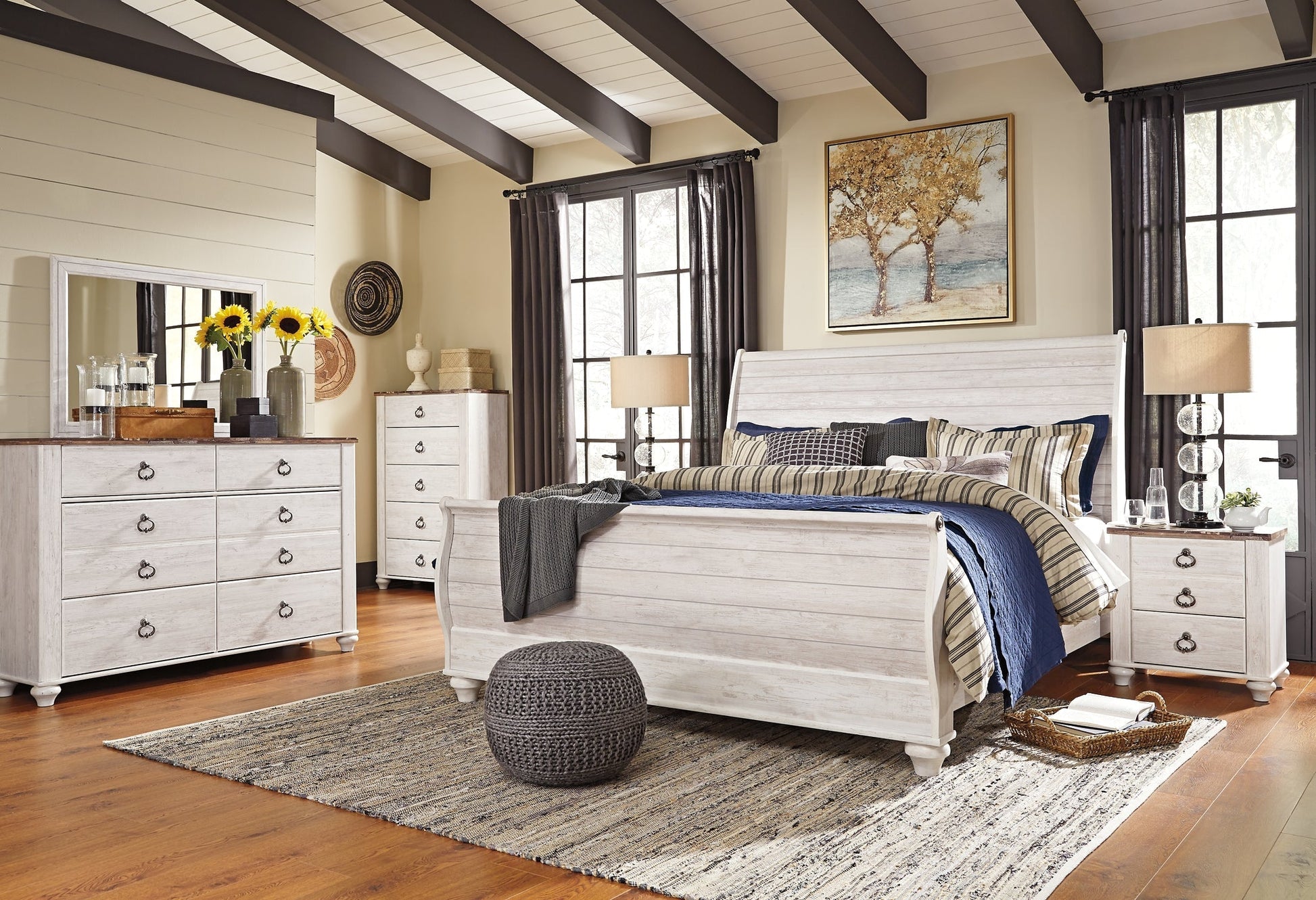 Willowton  Sleigh Bed at Towne & Country Furniture (AL) furniture, home furniture, home decor, sofa, bedding