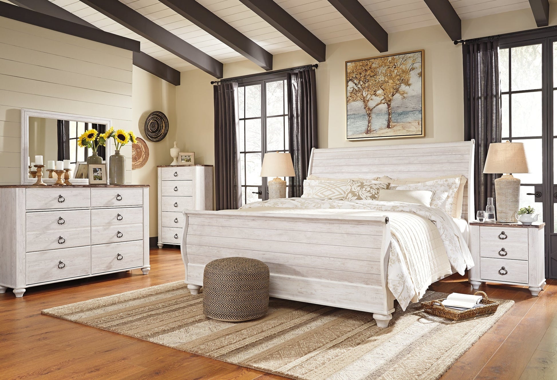 Willowton  Sleigh Bed at Towne & Country Furniture (AL) furniture, home furniture, home decor, sofa, bedding