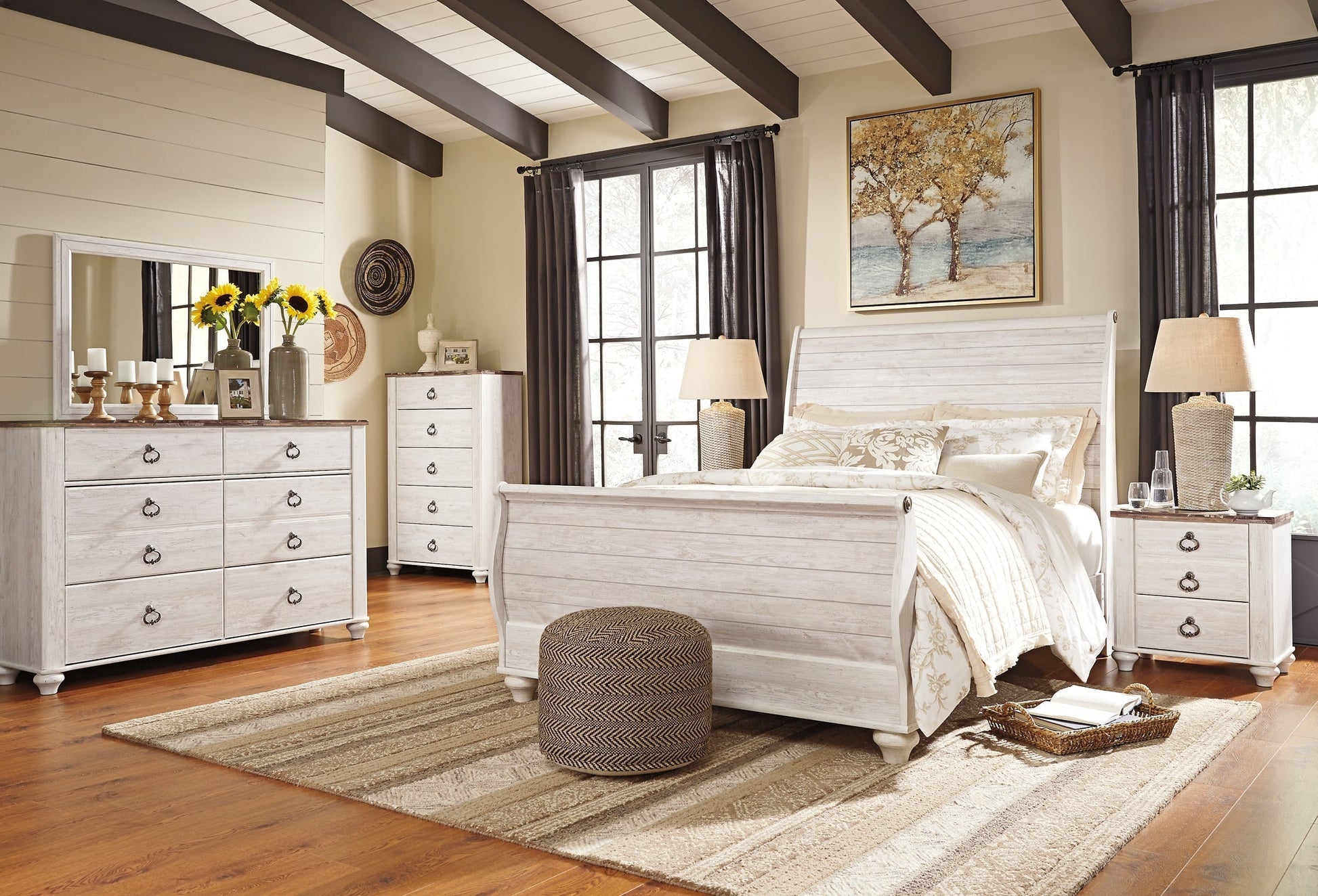 Willowton  Sleigh Bed at Towne & Country Furniture (AL) furniture, home furniture, home decor, sofa, bedding