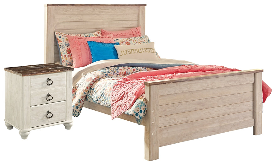 Willowton Twin Panel Bed with Nightstand at Towne & Country Furniture (AL) furniture, home furniture, home decor, sofa, bedding