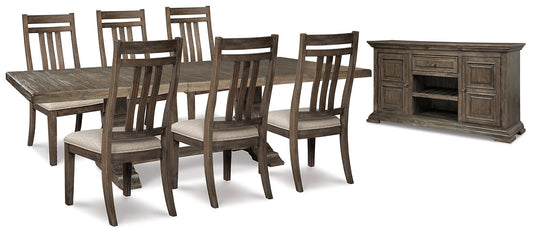 Wyndahl Dining Table and 6 Chairs with Storage at Towne & Country Furniture (AL) furniture, home furniture, home decor, sofa, bedding