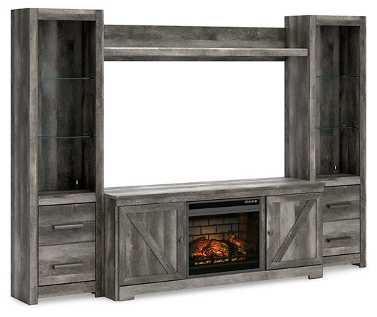 Wynnlow 4-Piece Entertainment Center with Electric Fireplace at Towne & Country Furniture (AL) furniture, home furniture, home decor, sofa, bedding