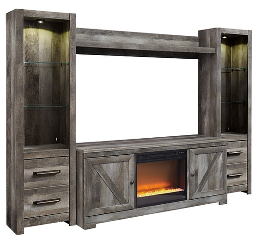 Wynnlow 4-Piece Entertainment Center with Electric Fireplace at Towne & Country Furniture (AL) furniture, home furniture, home decor, sofa, bedding