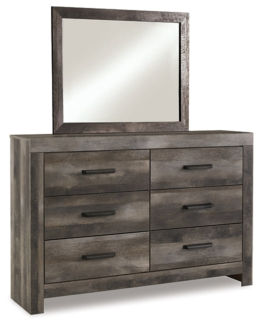 Wynnlow King Crossbuck Panel Bed with Mirrored Dresser, Chest and 2 Nightstands at Towne & Country Furniture (AL) furniture, home furniture, home decor, sofa, bedding